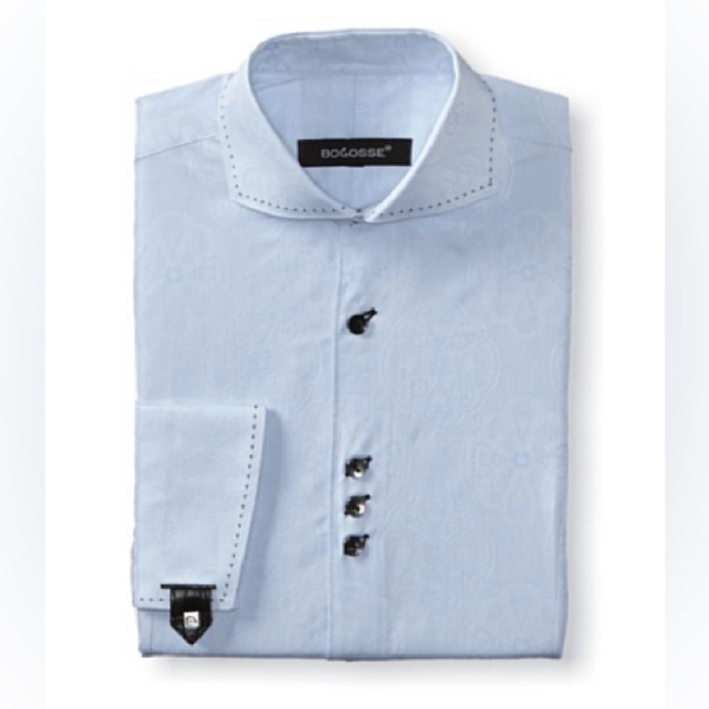 Bogosse Rey 85 BEIGE Button-Up Dress Shirt, NWT, Size 7(3X)